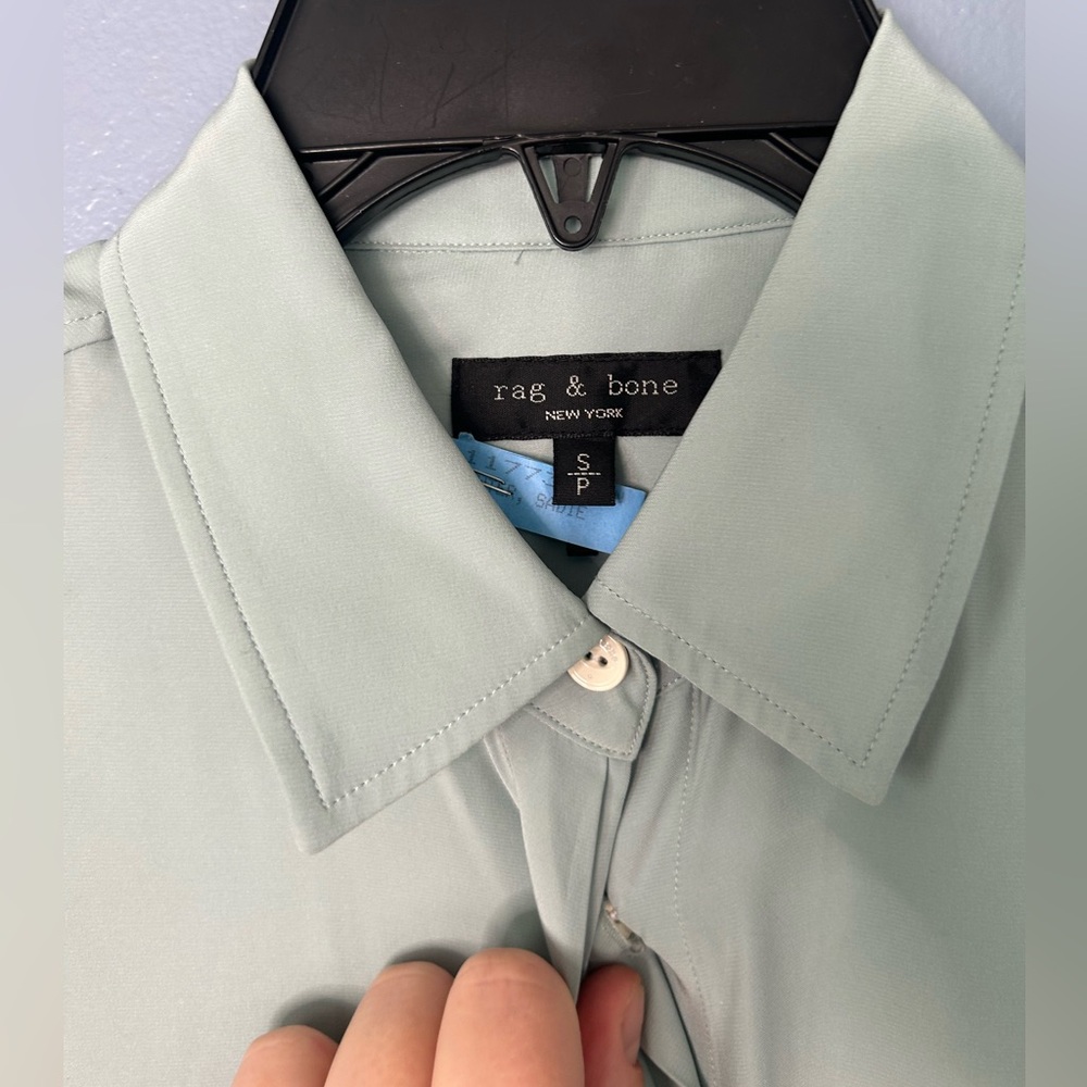 Rag & Bone Silk Button Up Collared Blouse - image 3